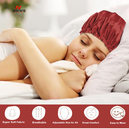 Sleep Cap & Eye Mask Combo – Soft, Stylish, and Hair-Friendly for Better Sleep