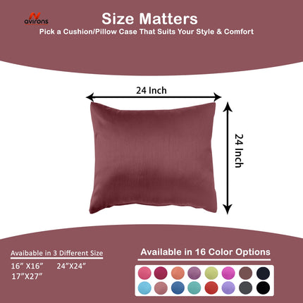 Satin Silk Cushion Cover – Smooth, Anti-Frizz Cushioncase for Hair & Skin Care – Cooling, Hypoallergenic, Wrinkle-Free