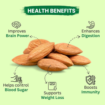 Natural California Almond Almonds  (700 g) - Midiron