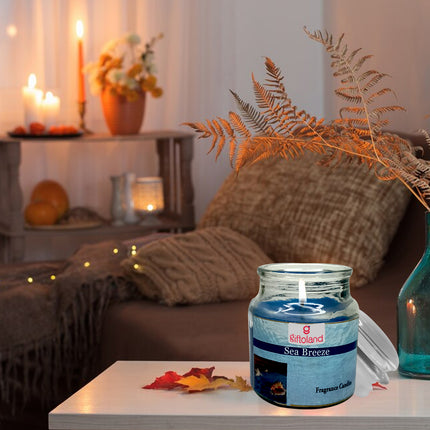 Sea Breeze Scented Candle - Premium Scented Candle Gift for Bedroom, Men & Romantic Nights