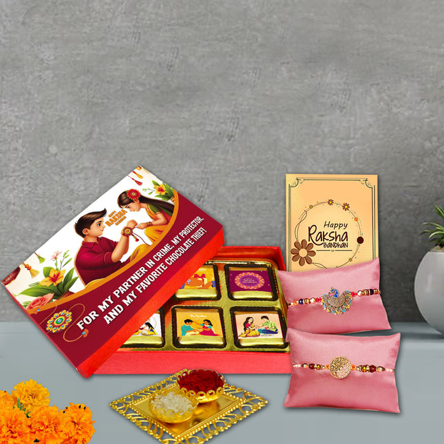 Rakhi For Distant Brother – Rakhi Gift Set Brother, Raksha Bandhan Gift Combo, Long Distance Rakhi Brother