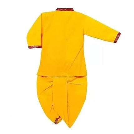 Baby Krishna Dress for Janmashtami - Kids Kurta Dhoti Costume Set for Boys, Traditional Krishna Outfit for Fancy Dress & Festival