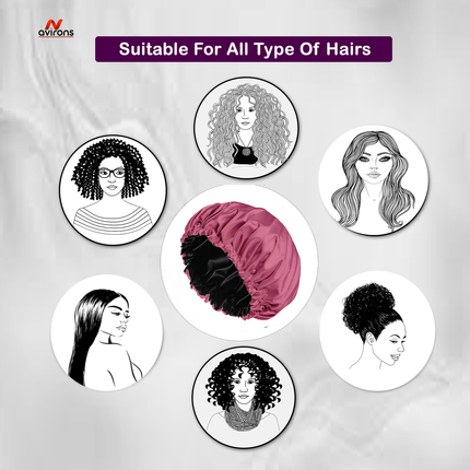 Silk Hair Bonnet with Adjustable Fit, Eyemask & Scrunchies – Perfect for Beautiful Hair