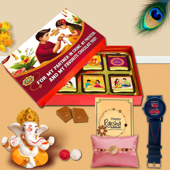 Rakhi Combo Gift Ideas For Brother – Rakhi Gift Pack Online, Raksha Bandhan Gift Hamper For Brother