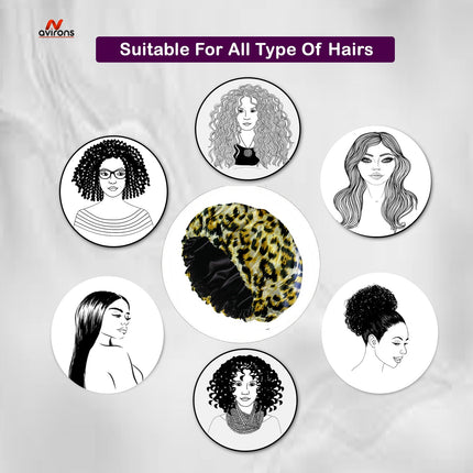 Silk Sleeping Cap & Eyemask Set with Adjustable Scrunchies – Protect Your Hair in Style