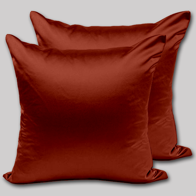 Satin Cushion Cover - Skin & Hair Friendly Cushion Cover, Luxurious Dark Colour, Smooth Finish