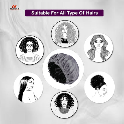 Silk Hair Bonnet with Eye Mask – Protect Your Hair & Sleep in Style