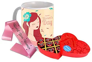 Women’s Day Gift Set
Chocolate and Mug Combo
Elegant Women’s Day Sash
Empowering Gift for Women