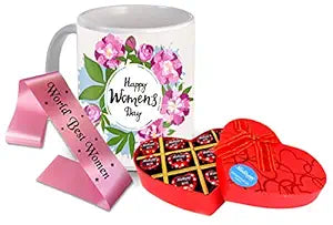 Women’s Day Gift Set
Chocolate and Mug Combo
Elegant Women’s Day Sash
Empowering Gift for Women