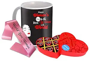 Women’s Day Gift Set
Chocolate and Mug Combo
Elegant Women’s Day Sash
Empowering Gift for Women