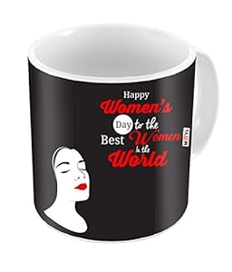 Happy Women's Day, Printed Ceramic Mug Gift for Sister, Mother, Wife, Friend on Women's Day IZ19STWDMU-020