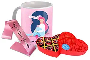 Women’s Day Gift Set
Chocolate and Mug Combo
Elegant Women’s Day Sash
Empowering Gift for Women
Thoughtful Present for Her