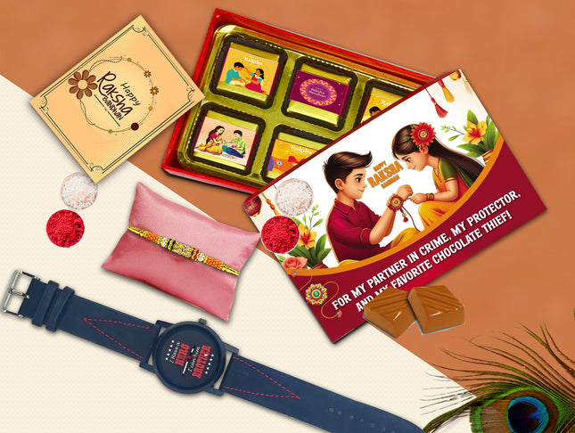 Bhai Raksha Bandhan Hamper – Rakhi Gift Set, Festival Combo, Special Surprise Pack