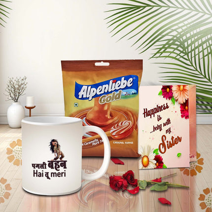 Raksha Bhandan Gift Hamper For Sister - Rakhi with Teddy Bear, Raksha Bandhan Love Hamper, Rakhi Combo Sister Gift