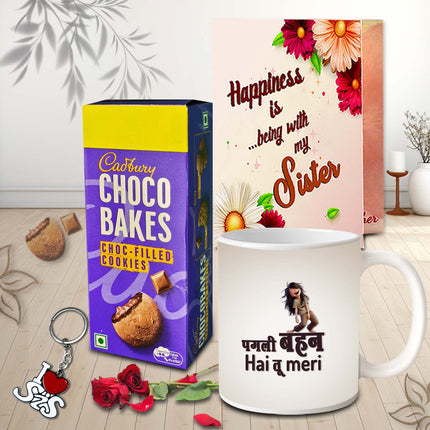 Sweet Rakhi Surprise For Sister - Sister happiness box, Gift of gratitude, Sister celebration tray