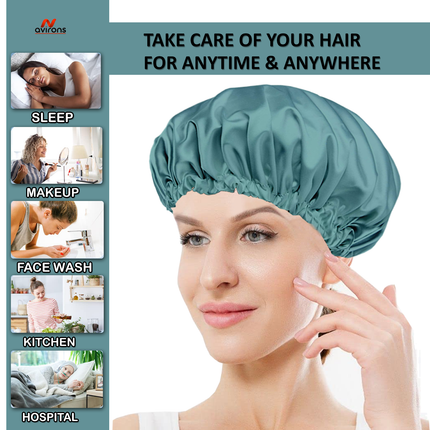 Elegant Satin Sleeping Bonnet & Eye Mask – Silky Soft Comfort for Hair Protection & Relaxation