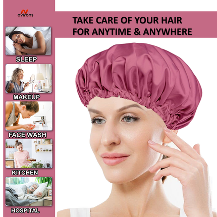 Silk Hair Bonnet with Adjustable Fit, Eyemask & Scrunchies – Perfect for Beautiful Hair