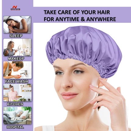 Satin Silk Sleeping Cap with Eye Mask – Luxurious Comfort for Hair Care and Beauty Sleep