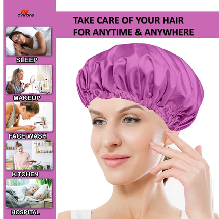 Luxurious Satin Silk Sleeping Cap Set: Adjustable Bonnet, Eyemask & Scrunchies for Hair Care