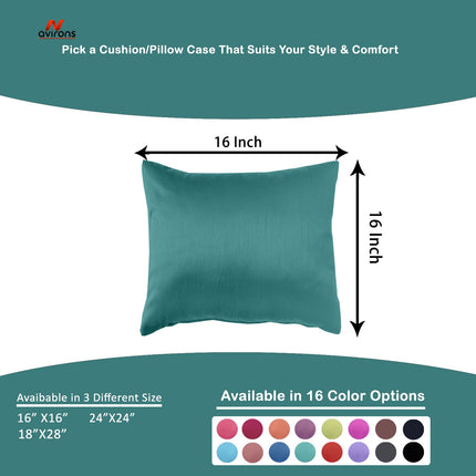 Satin Silk Cushion case – Wrinkle-Resistant, Cooling Cushion Cover for Hair & Skin Protection-16x16 Inch