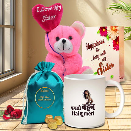 Sweetest Rakhi Surprise for Sister – Rakhi delight pack, Candy gift for sister, Celebration snacks