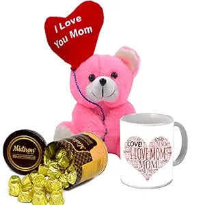Mother’s Day gift set, best gifts for mom, premium chocolates for Mother’s Day, Mother’s Day mug and teddy combo, thoughtful Mother’s Day presents