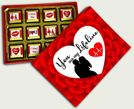 Romantic Gift| Gifts for Girlfriend/Boyfriend, Husband/Wife, fiancé/Fiancée| Unique Gift For Birthday, Anniversary, Valentine day| Chocolate Box, Mug & Love Card - Midiron