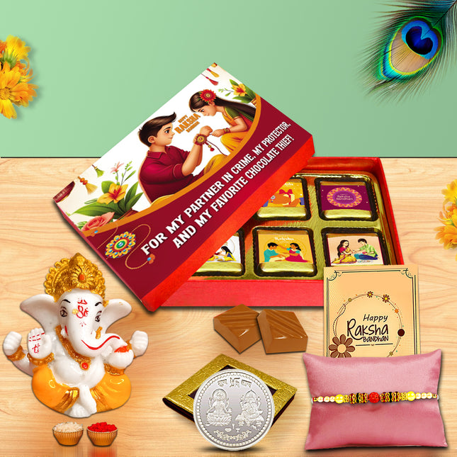 Rakhi Set For Brother – Rakhi Gift Pack For Brother, Raksha Bandhan Gift For Brother, Rakhi Combo For Brother