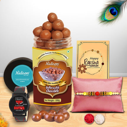 Rakhi For Brother Combo - Rakhi Hampers For Brother, Rakhi Gift Box For Brother