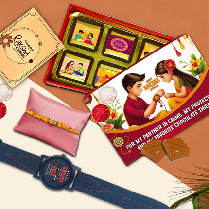 Rakhi Surprise for Brother – Raksha Bandhan Gift, Bhai Hamper, Festival Combo Gift