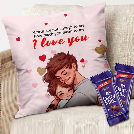 Romantic Cushion Gift for Husband and Wife - Printed Cushion Couple Gift Idea, Love Cushion for Home Decor