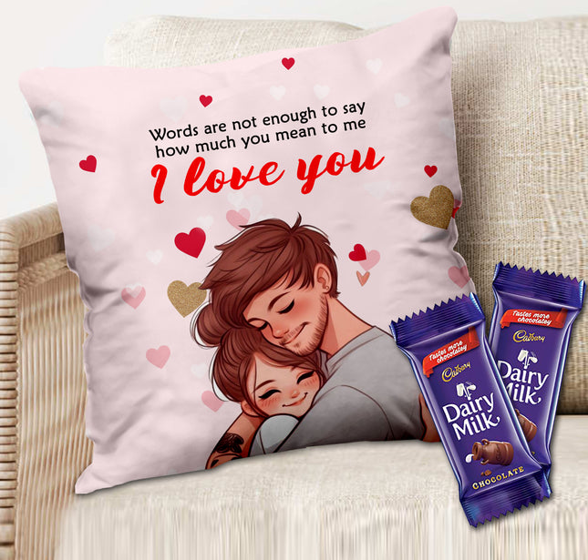 Romantic Cushion Gift for Husband and Wife - Printed Cushion Couple Gift Idea, Love Cushion for Home Decor