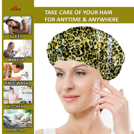 Silk Sleeping Cap & Eyemask Set with Adjustable Scrunchies – Protect Your Hair in Style