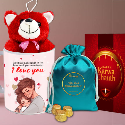 Karwa Chauth Chocolate Love Gift - Sweet Surprise for Spouse, Karwa Chauth Romantic Hamper