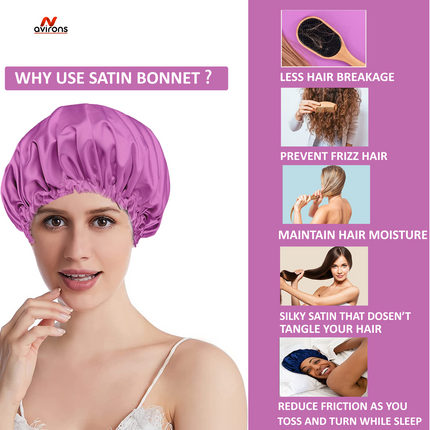 Elegant Satin Bonnet & Eye Mask Set – Perfect for Protecting Hair and Enhancing Sleep