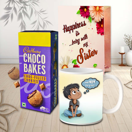 Simple Gift Hamper For Sister In Rakhi - Rakhi Return Gift Idea, Rakhi Gifts for Sister, Best Combo for Raksha Bandhan