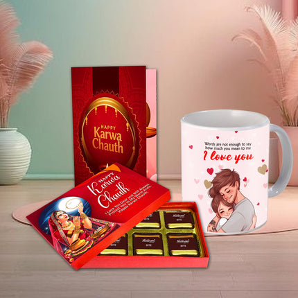 Karwa Chauth Chocolate Gift for Wife - Karwa Chauth Sweet Surprise, Karwa Chauth Love Treat
