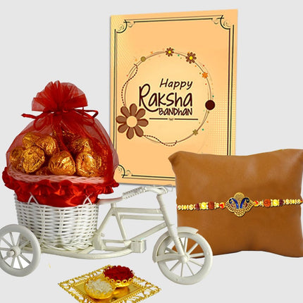 Heartfelt Rakshabandhan with Milk Chocolate & Greeting Card – Traditional Rakhi for Brothers