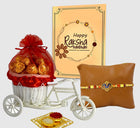 Heartfelt Rakshabandhan with Milk Chocolate & Greeting Card – Traditional Rakhi for Brothers