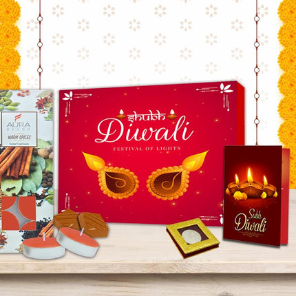 Beautiful Diwali Gift Combo Pack - Handmade Chocolate Gift for Diwali Festival - Diwali Gift Hamper with Tasty Chocolate