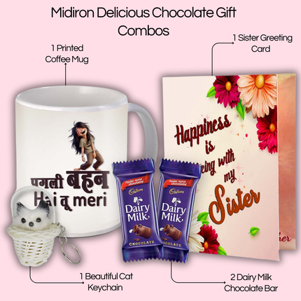 Raksha Bandhan Gift for Sister – Printed Mug from Brother, Gift for Coffee Lover Sister, Sister Gift Combo Idea