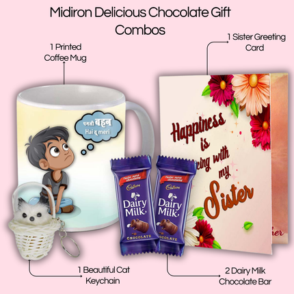 Birthday Gift for Sister from Brother – Emotional Printed Mug, Gift for Sister Who Loves Tea, Thoughtful Sibling Gift