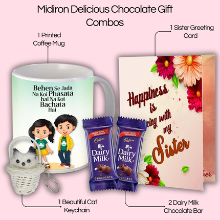 Surprise Gift for Sister – Ceramic Printed Mug from Sibling, Best Gift Idea for Sister, Motivational Quote Mug