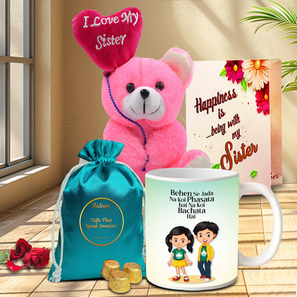 Sweetest Rakhi Surprise for Sister – Rakhi delight pack, Candy gift for sister, Celebration snacks