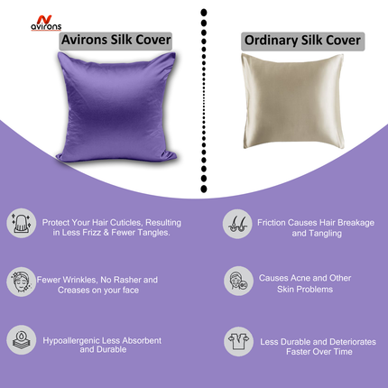 Luxury Satin Cushion case – Ultra Soft, Anti-Frizz, Cooling Cushion Cover for Healthier Hair & Skin-16x16 Inch