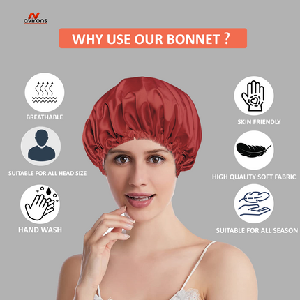 Sleep Cap & Eye Mask Combo – Soft, Stylish, and Hair-Friendly for Better Sleep
