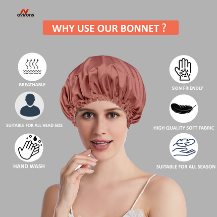 Satin Silk Sleep Cap & Eye Mask Duo – Ideal for Hair Care & Sweet Dreams
