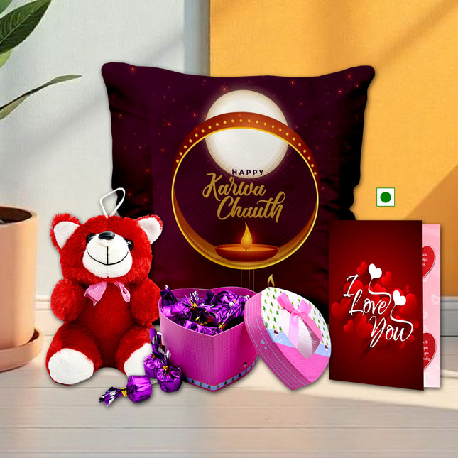 Karwa Chauth Gift for Wife - Karwa Chauth Love Surprise, Karwa Chauth Romantic Gift Hamper