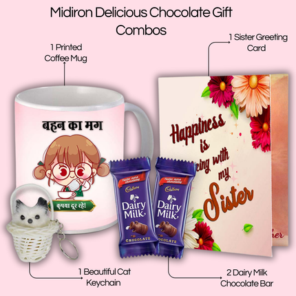 Ceramic Mug for Sister – Love Quote Gift, Gift for Sibling Relationship, Raksha Bandhan Printed Present