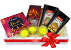 Healthy Diwali Hamper with Antioxidant & Spicy Sunflower Seeds (100g), Chocolate Box, Candle & Card